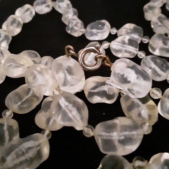 Vintage German Necklace Clear Lucite - Picture 3 of 4